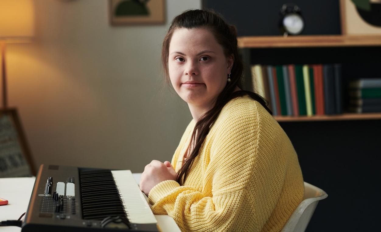 Musician with Down syndrome