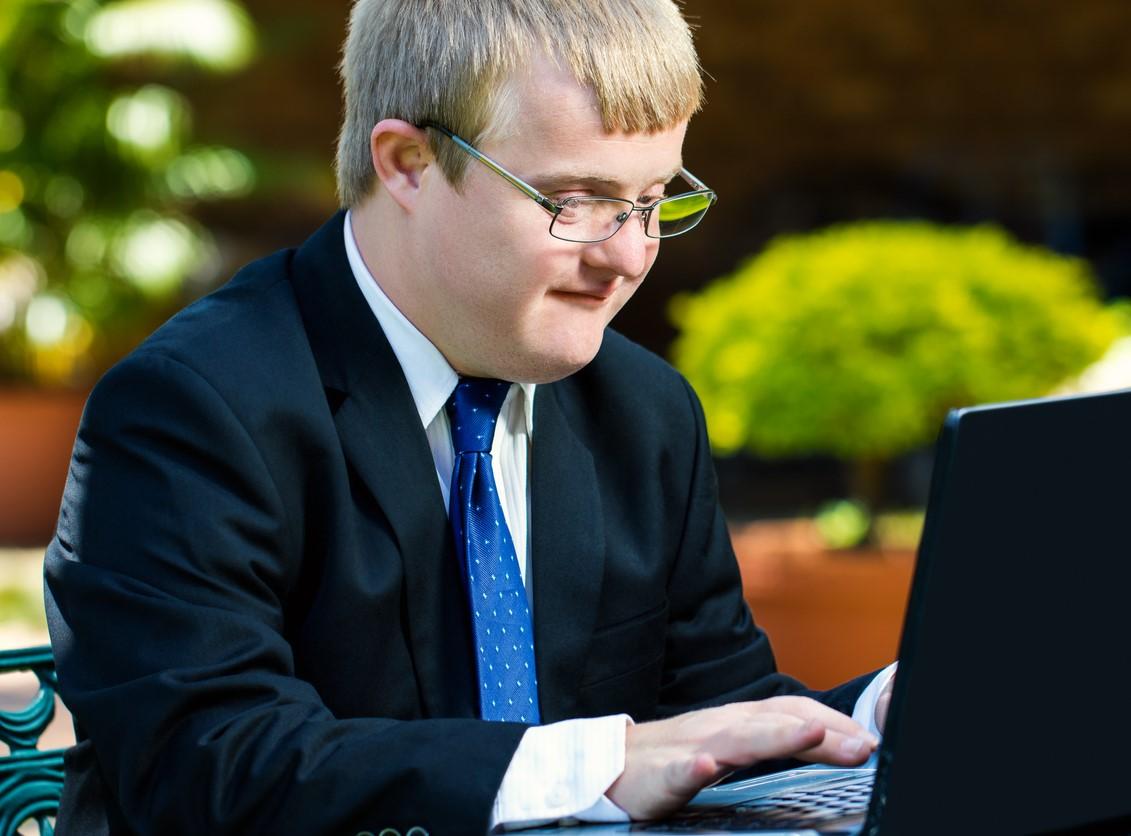 Businessman with Down syndrome