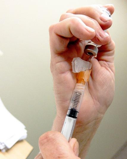 Flu vaccine syringe