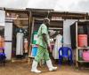 DR Congo Ebola doctor by decontamination room