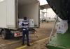 Loading COVID vaccine onto truck at airport