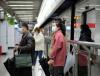 Subway riders wearing masks in China
