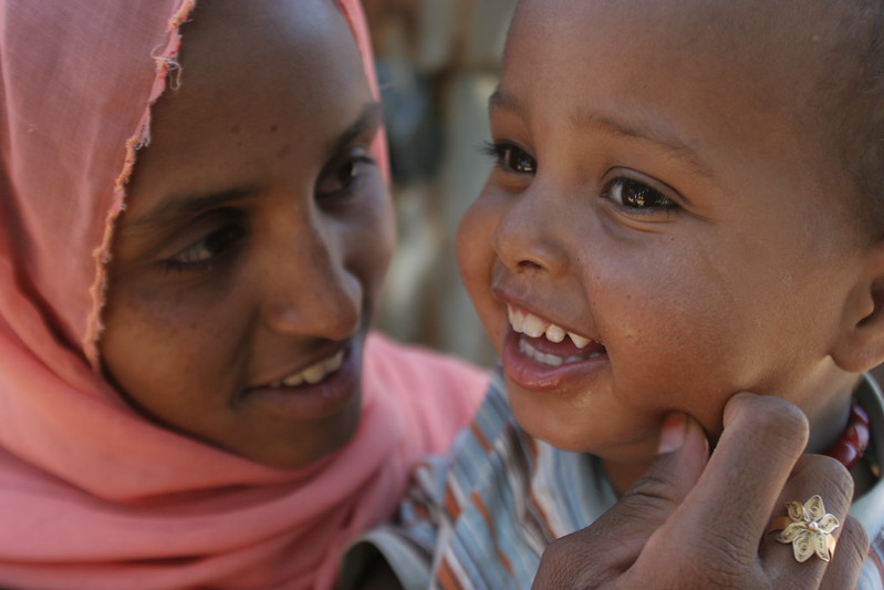 Ethiopian woman with young child