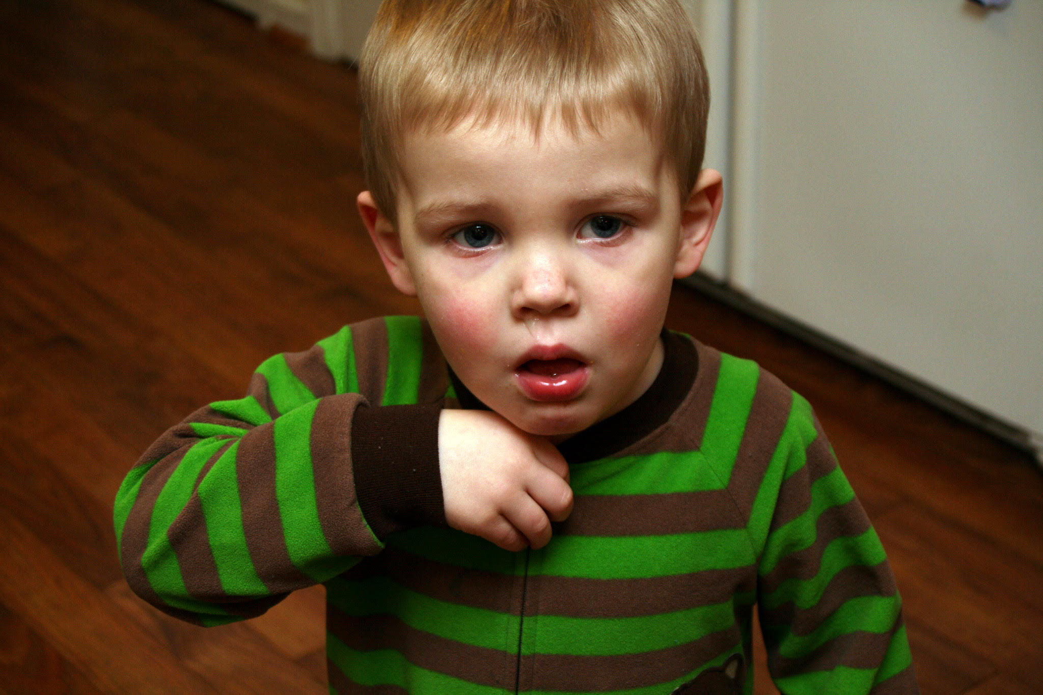 Boy coughing