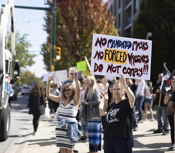 Anti-vax protesters