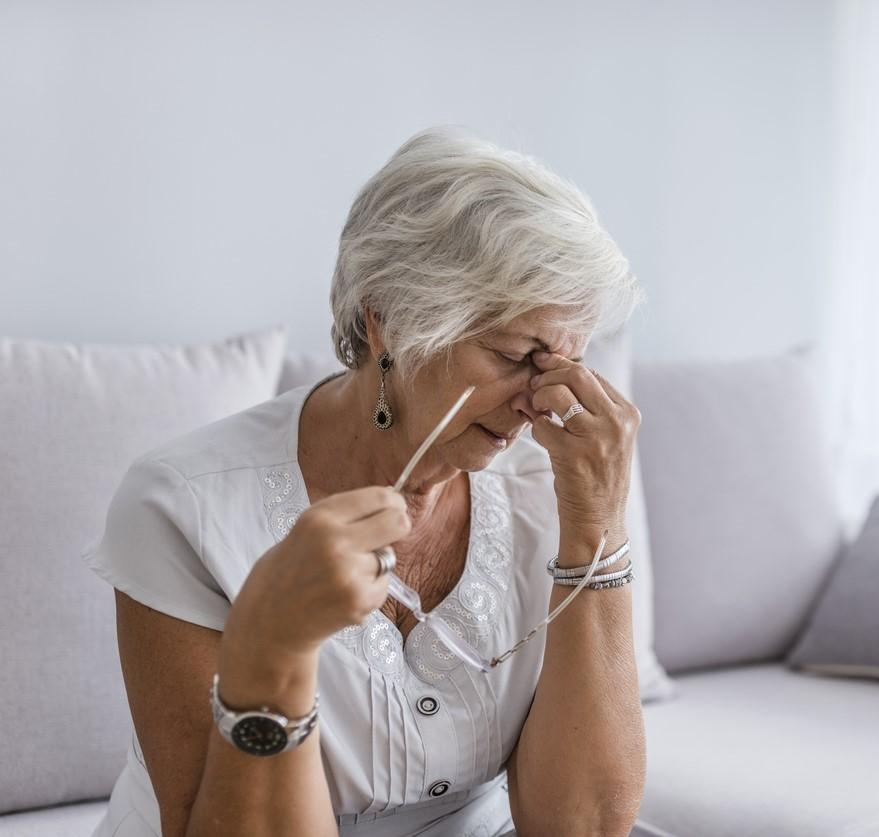 Woman with long COVID