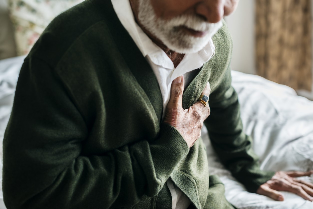 man having heart attack