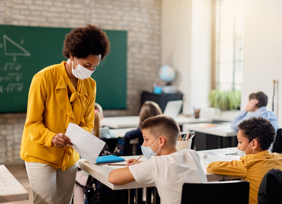 Mask wearing in classroom