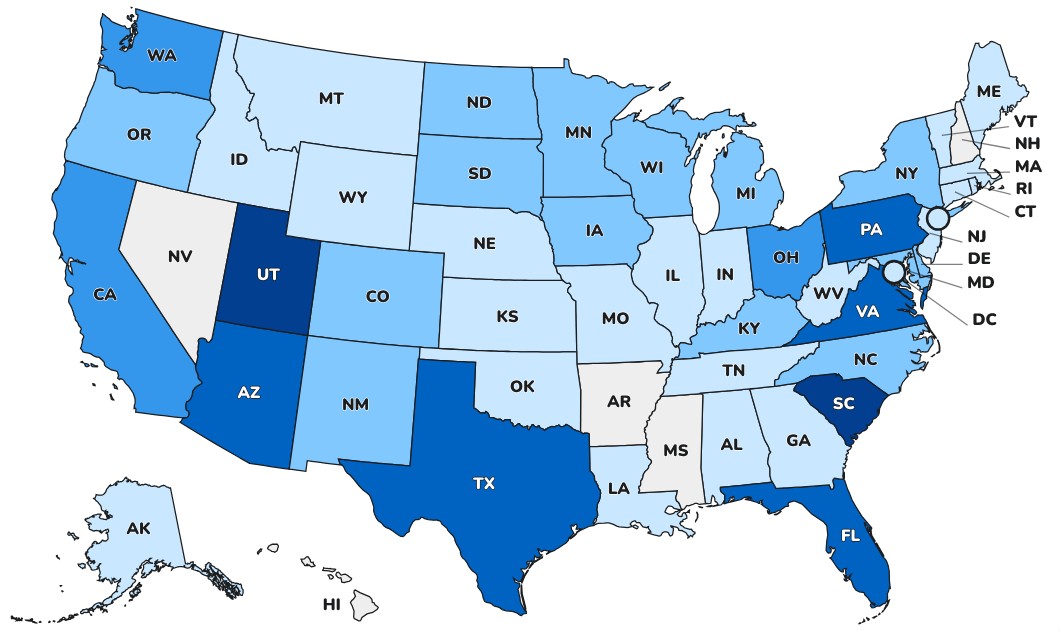 CDC measles map