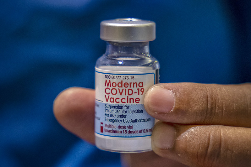 Moderna COVID vaccine vial