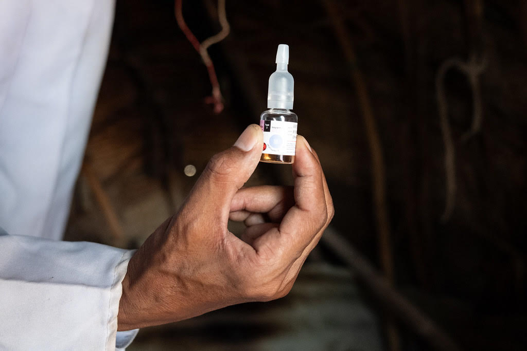 Oral polio vaccine vial