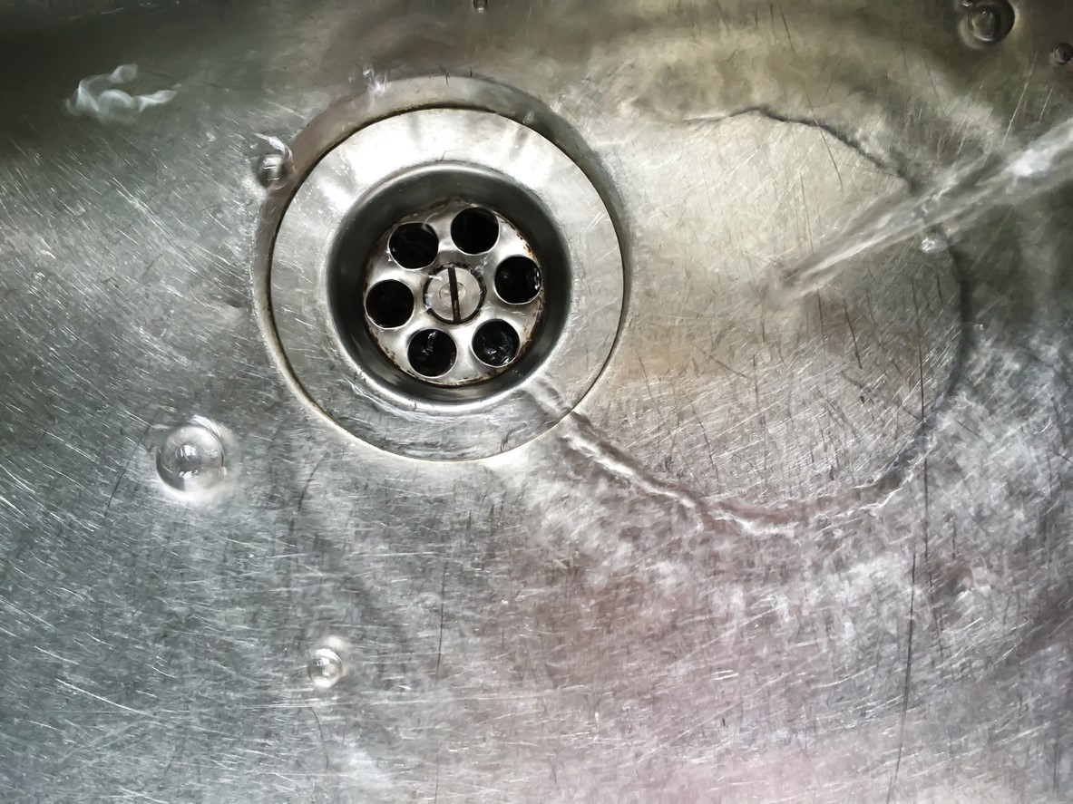 Hospital sink drain