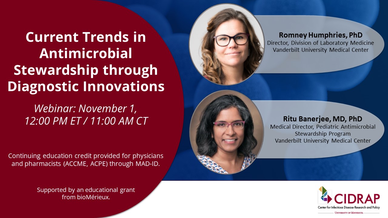CIDRAP Webinar: Current Trends in ASP through Diagnostic Innovations