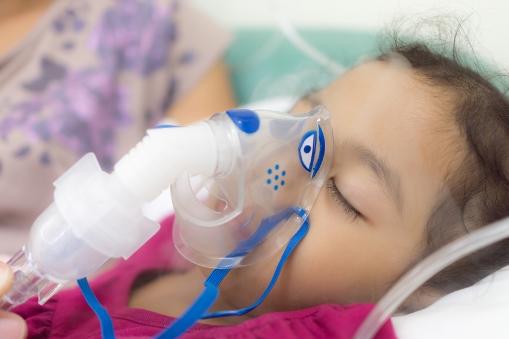 Child on nebulizer