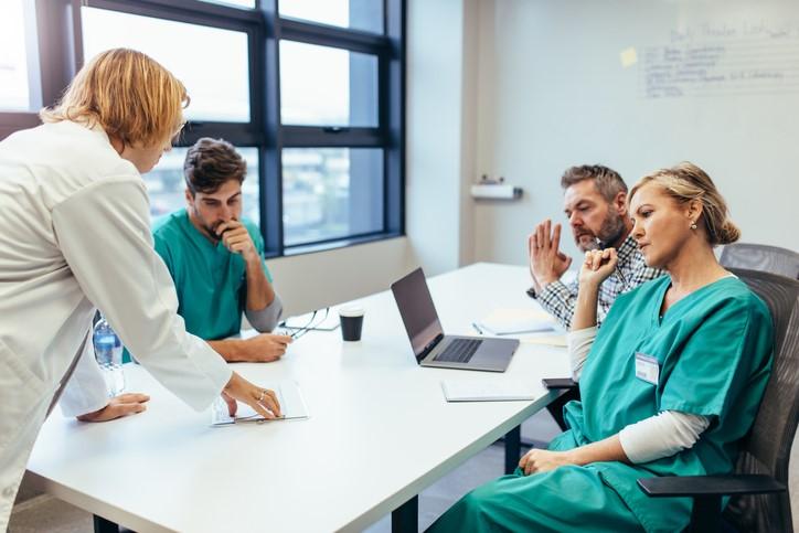 Hospital staff meeting