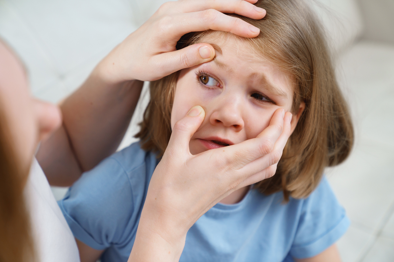 Child with conjunctivitis