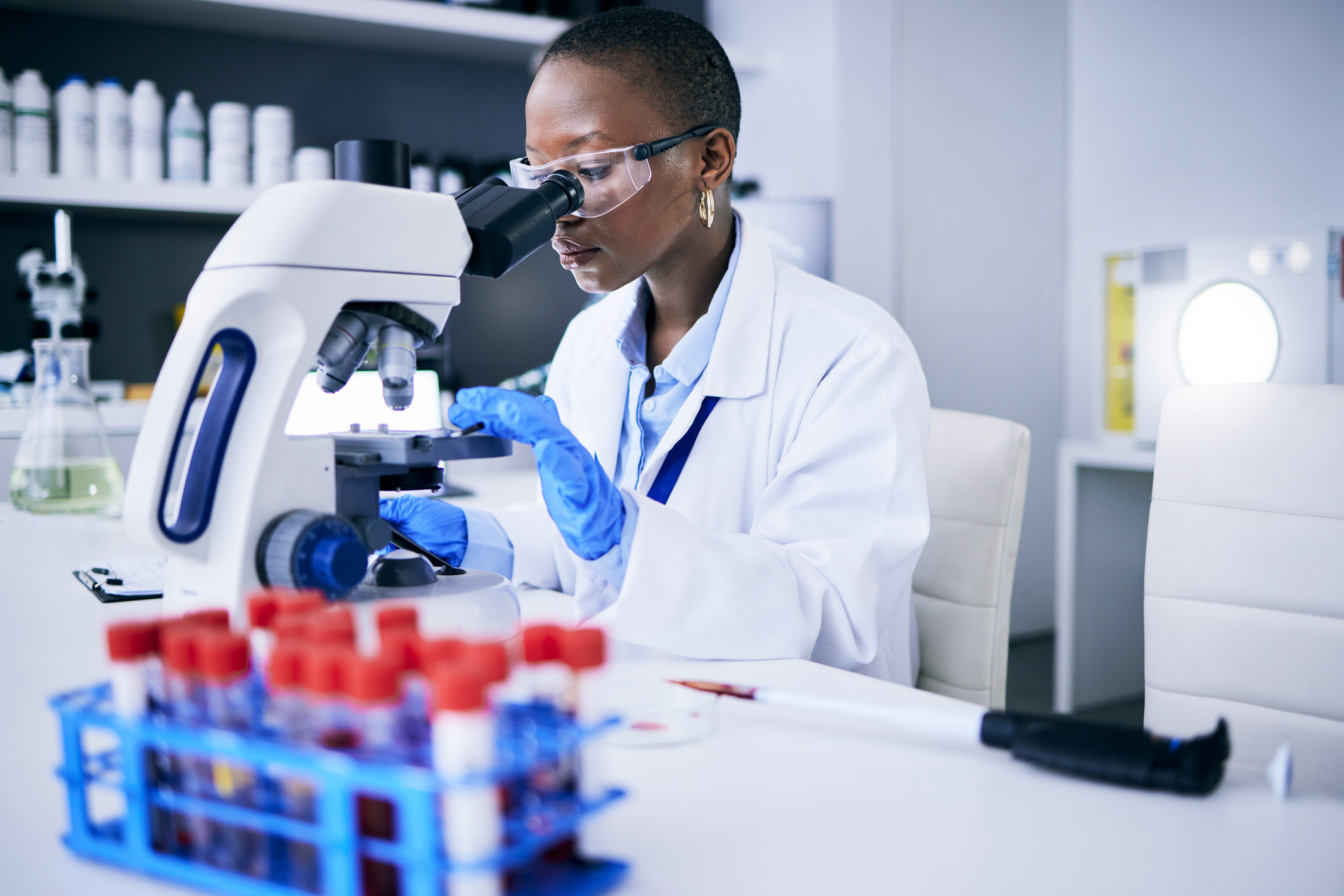 Female scientist in laboratory