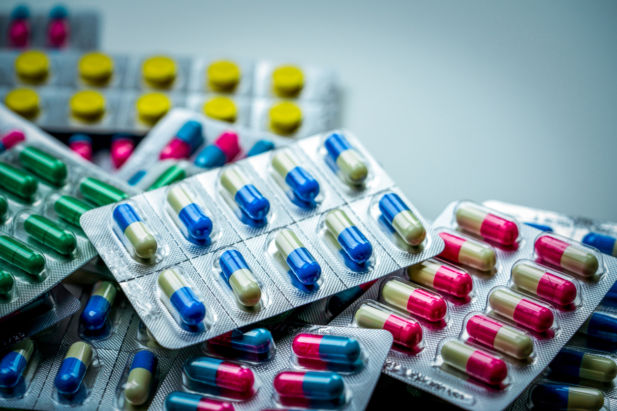 Packets of pills