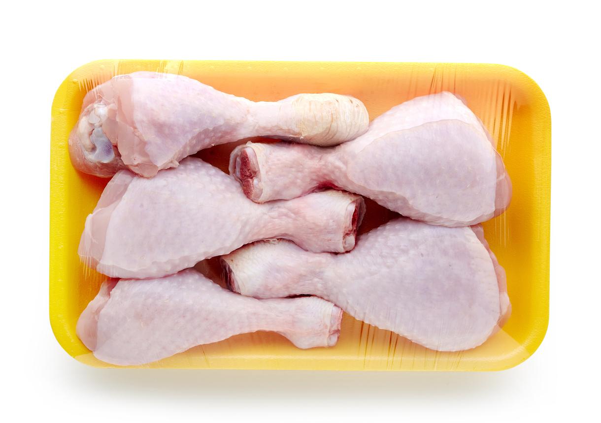 Raw chicken in package