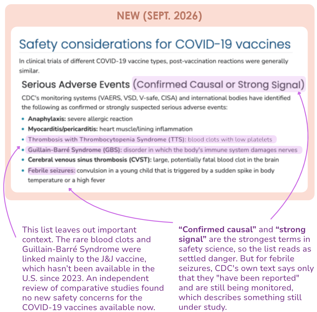 Vaccine safety