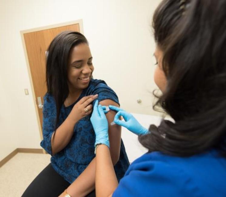 Bandaid after flu vaccination