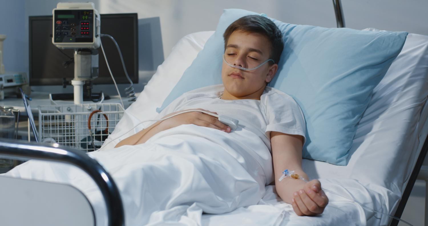 Hospitalized boy with MIS-C