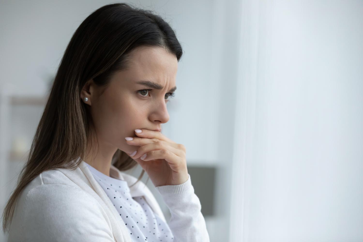Confused young woman