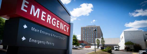 Emergency department sign at hospital