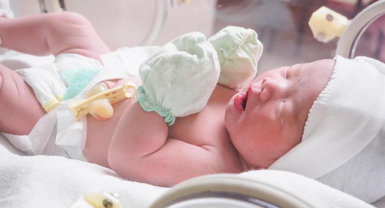 Baby in hospital