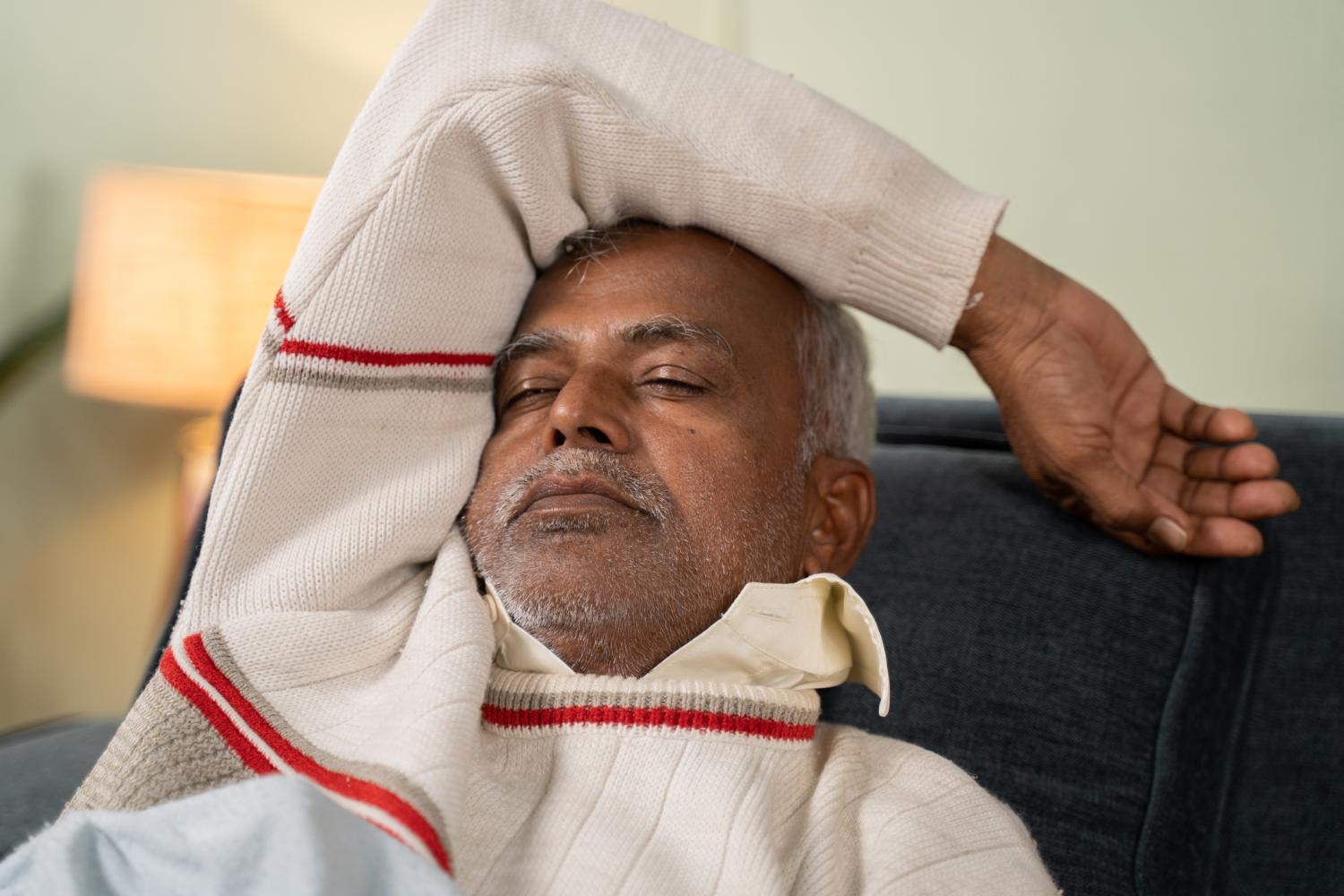Tired Palestinian man