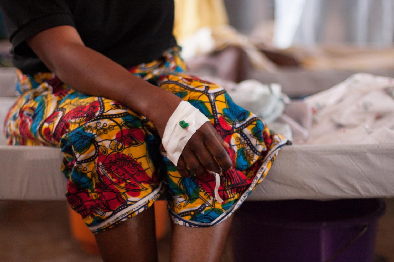 African woman in hospital