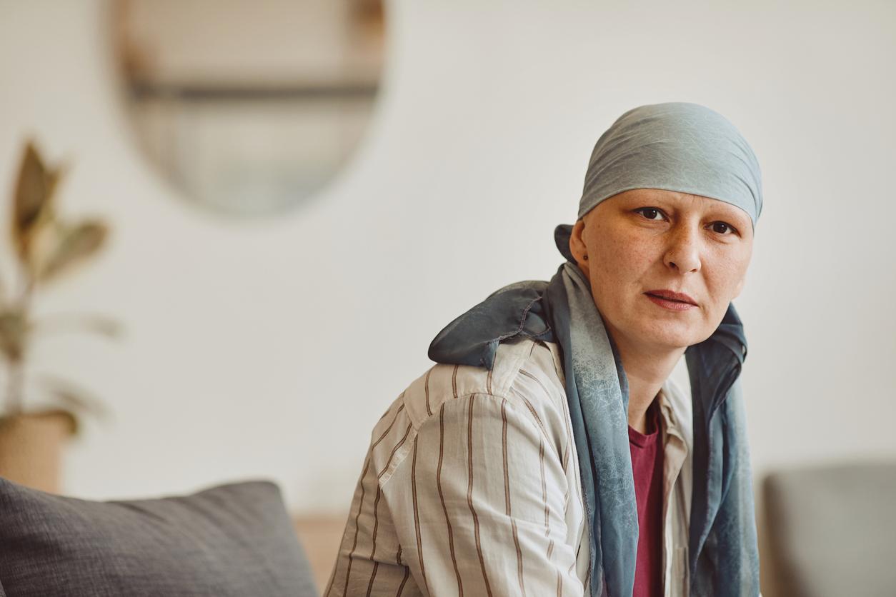 Woman with cancer