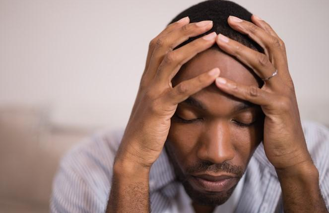 Depressed young man