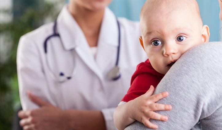baby at doctor's office