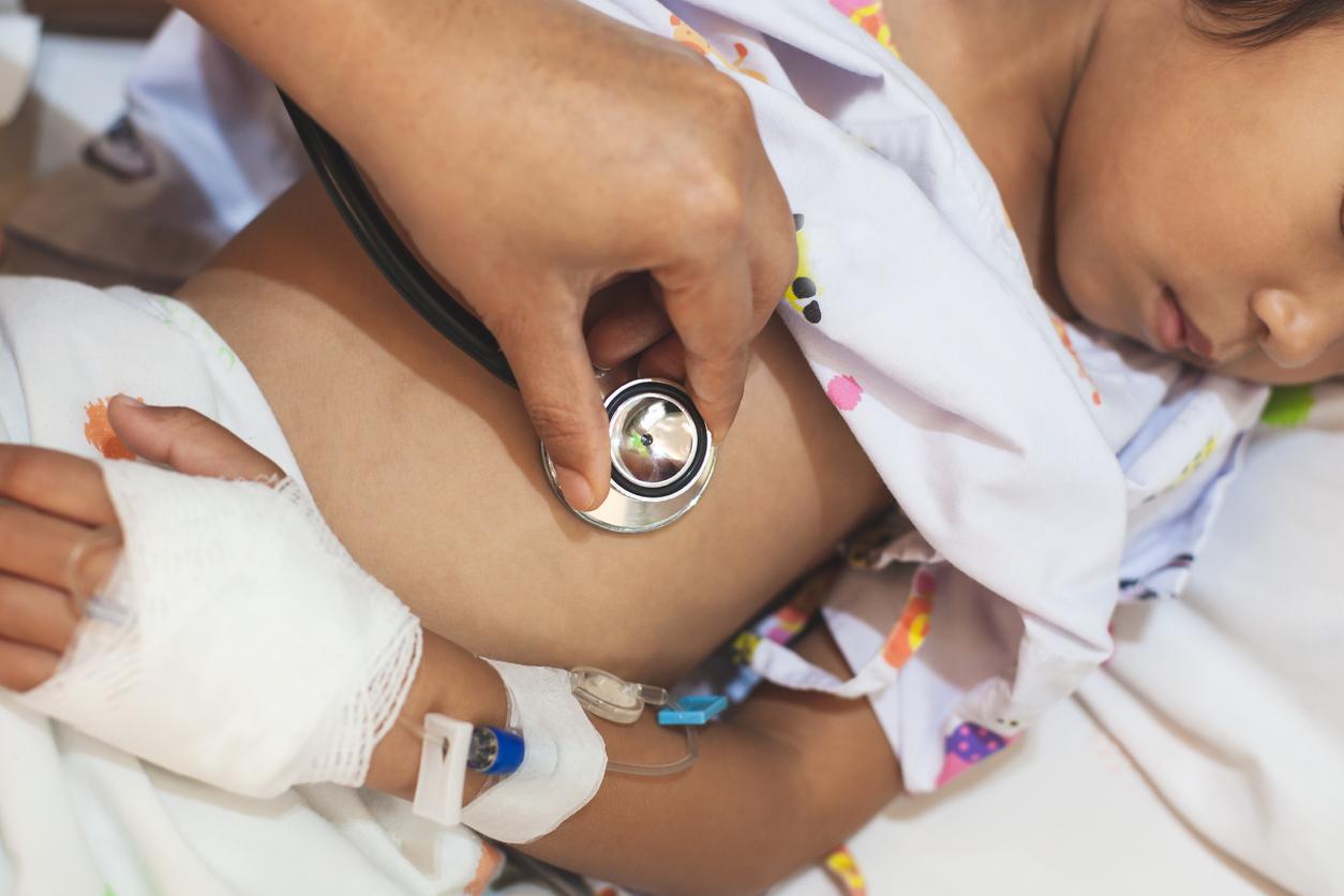 Young child in hospital