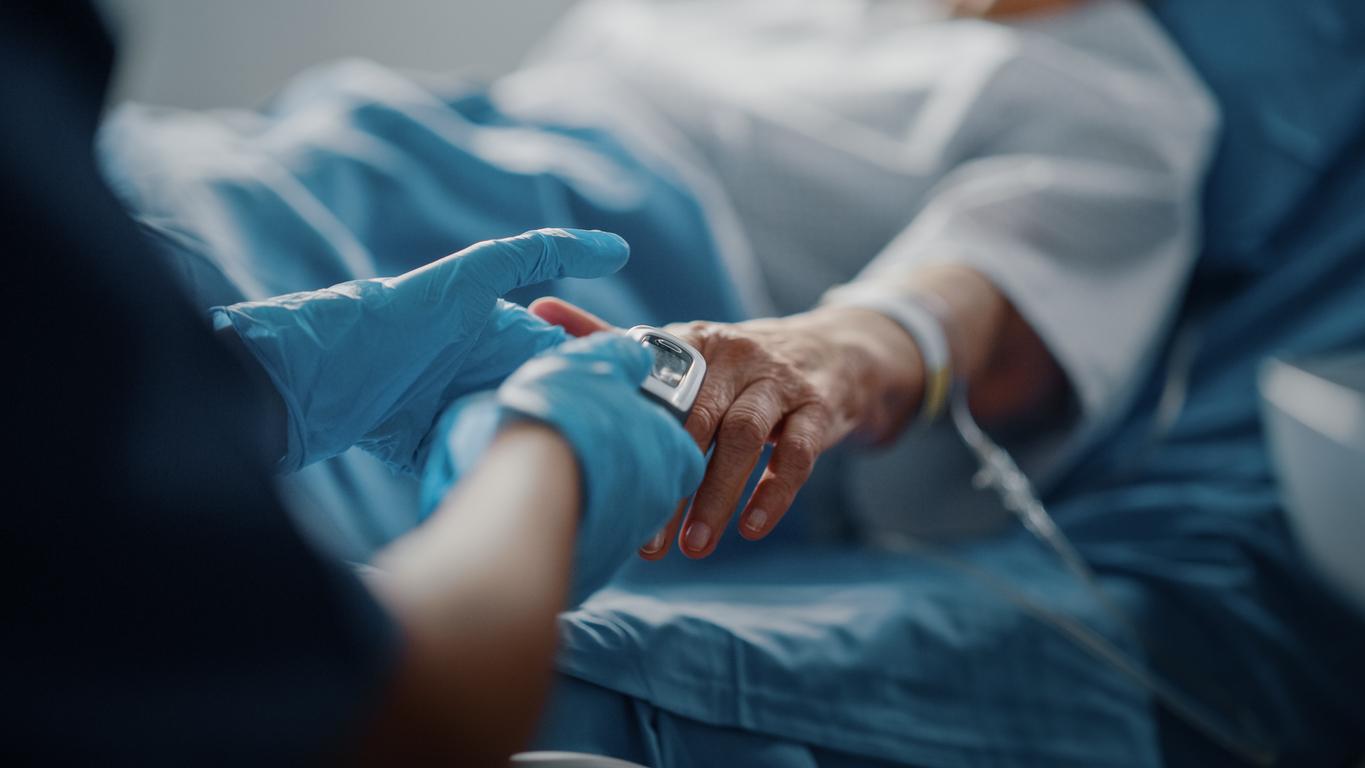 older adult in hospital