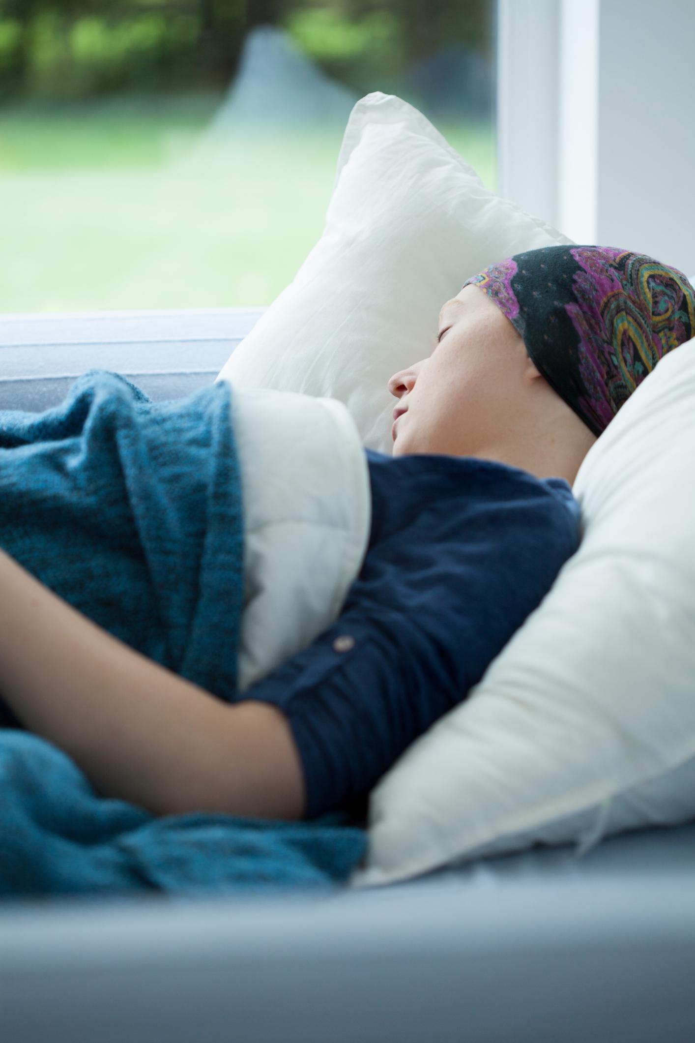 Cancer patient sleeping