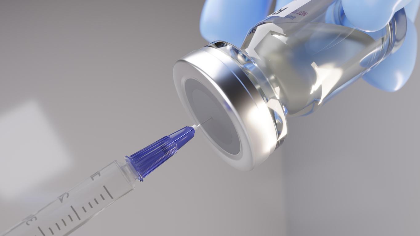 syringe and vial