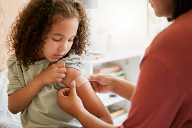 Girl after getting vaccinated