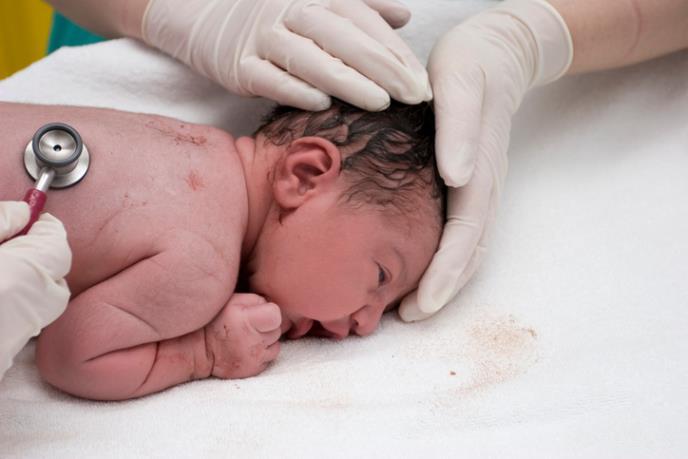 Baby with stethoscope
