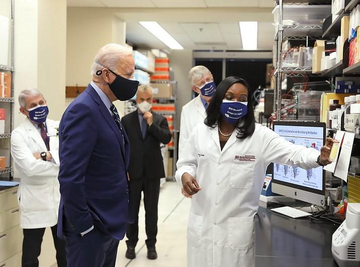 Biden visits NIH vaccine lab