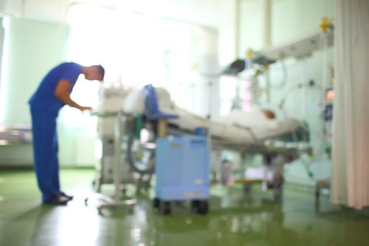 Blurry doctor in ICU