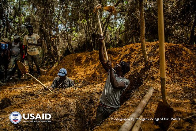 Ebola grave diggers in Bong County