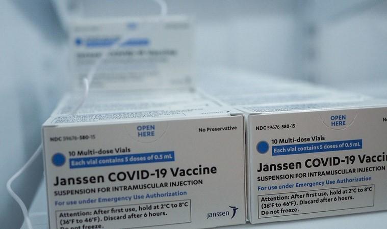 Boxes of Johnson & Johnson vaccine