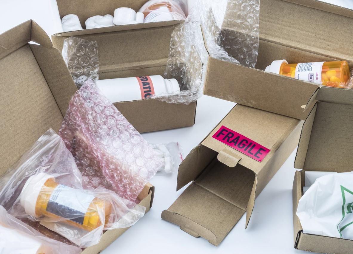 Boxes with medicines