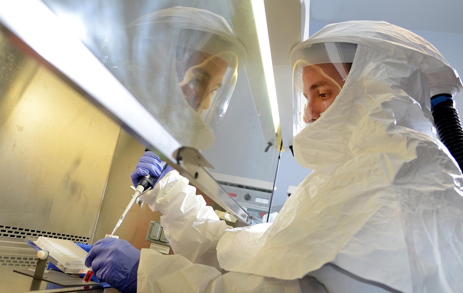 BSL-3 lab worker