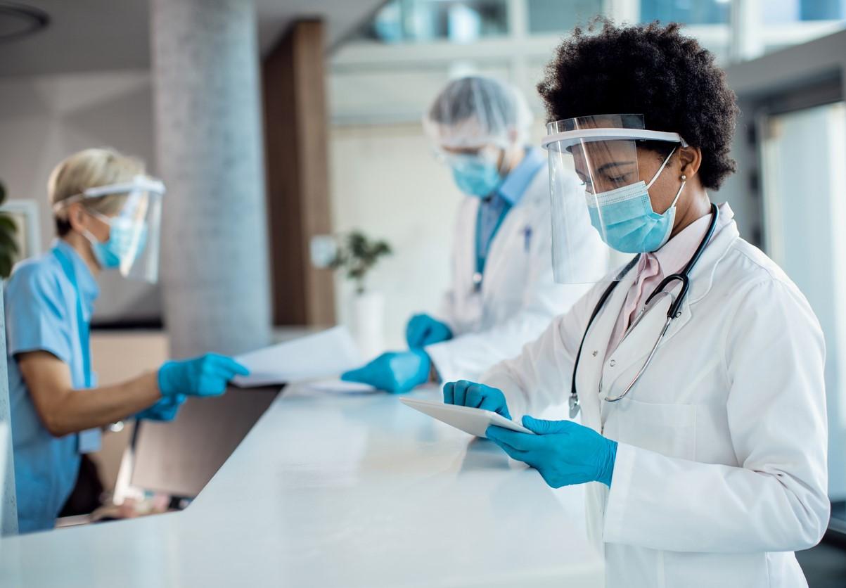 A busy nurse station