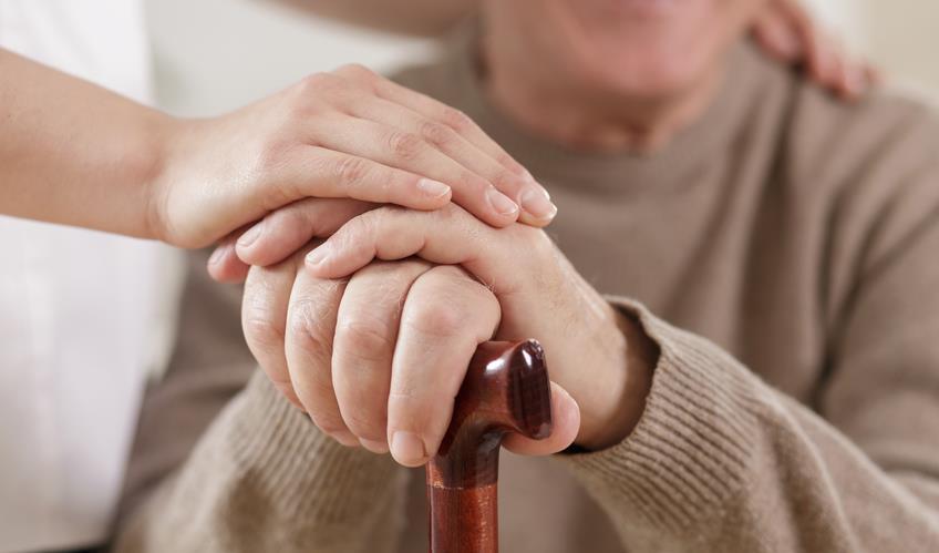 caregiver hands