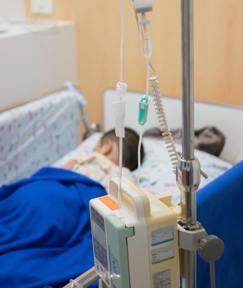 Child in hospital bed