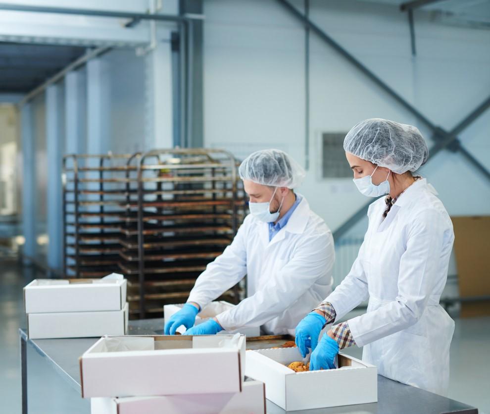 Confectionery factory employees